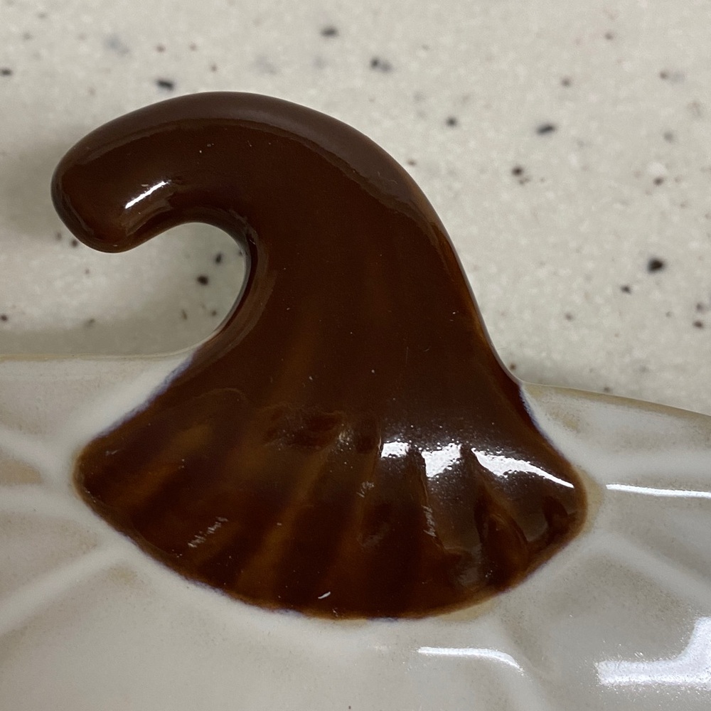 Set of 4, Crofton Stoneware, pumpkin shaped appetizer/snack/dessert plates. - Picture 8 of 10